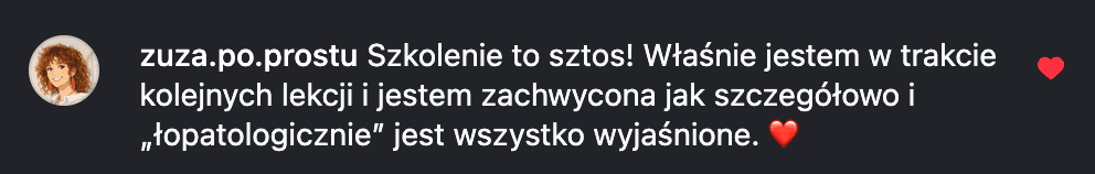 Opinia uczestniczki warsztatów